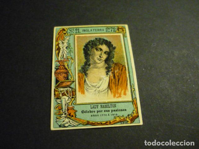 Scatole di Cerini: LADY HAMILTON CROMO SIGLO XIX CAJA DE CERILLAS