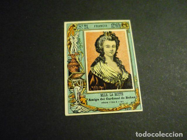 Caixas de F&oacute;sforos: MADEMOISELLE LA MOTTE CROMO SIGLO XIX CAJA DE CERILLAS