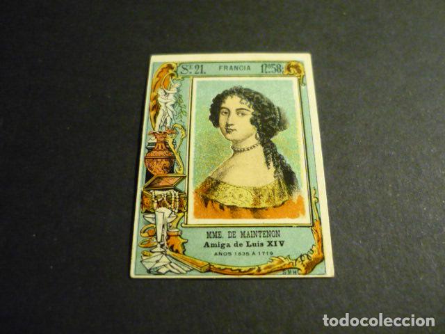 Caixas de F&oacute;sforos: MME DE MAINTENON CROMO SIGLO XIX CAJA DE CERILLAS