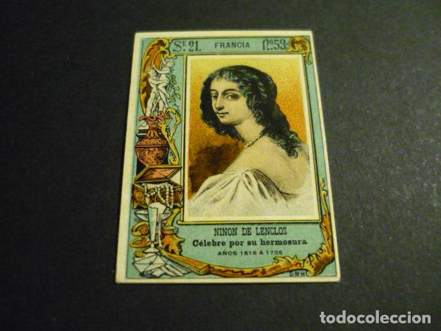 Caixas de F&oacute;sforos: NINON DE LENCLOS CROMO SIGLO XIX CAJA DE CERILLAS