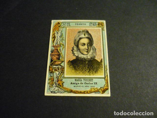 Caixas de F&oacute;sforos: MARIA TOUCHET CROMO SIGLO XIX CAJA DE CERILLAS