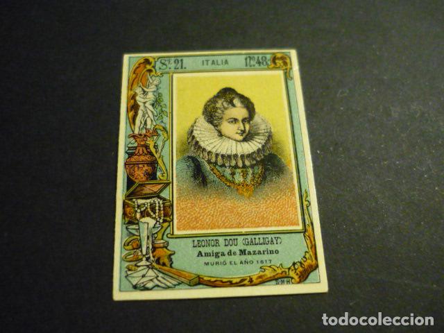Caixas de F&oacute;sforos: LEONOR DU GALLOUGAY CROMO SIGLO XIX CAJA DE CERILLAS