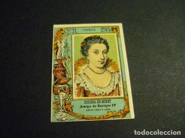 Caixas de F&oacute;sforos: CONDESA DE MORET CROMO SIGLO XIX CAJA DE CERILLAS