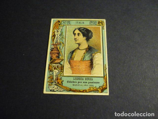 Cajas de cerillas: LUCRECIA BORGIA CROMO SIGLO XIX CAJA DE CERILLAS