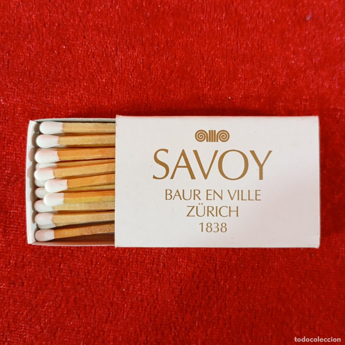 Cajas de cerillas: CAJA DE CERILLAS DEL HOTEL DE LUJO - SAVOY BAUR EN VILLE Z&Uuml;RICH - 1838