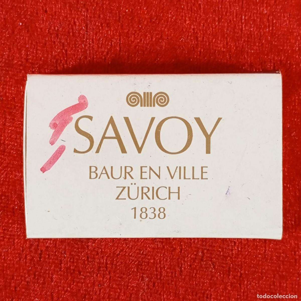 Cajas de cerillas: CAJA DE CERILLAS DEL HOTEL DE LUJO - SAVOY BAUR EN VILLE Z&Uuml;RICH - 1838