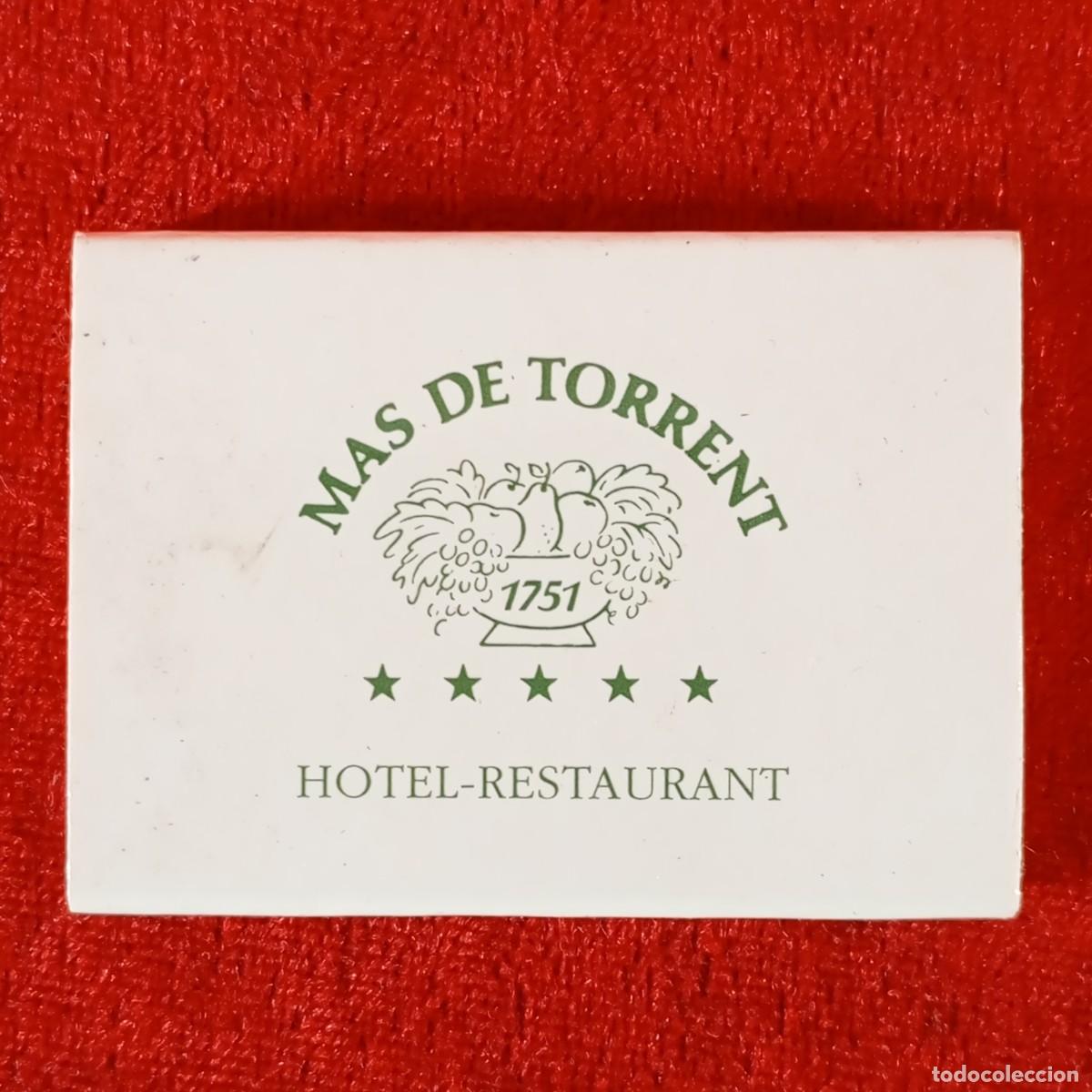 Cajas de cerillas: CAJA DE CERILLAS DEL HOTEL DE LUJO - MAS DE TORRENT - HOTEL-RESTAURANT - GIRONA