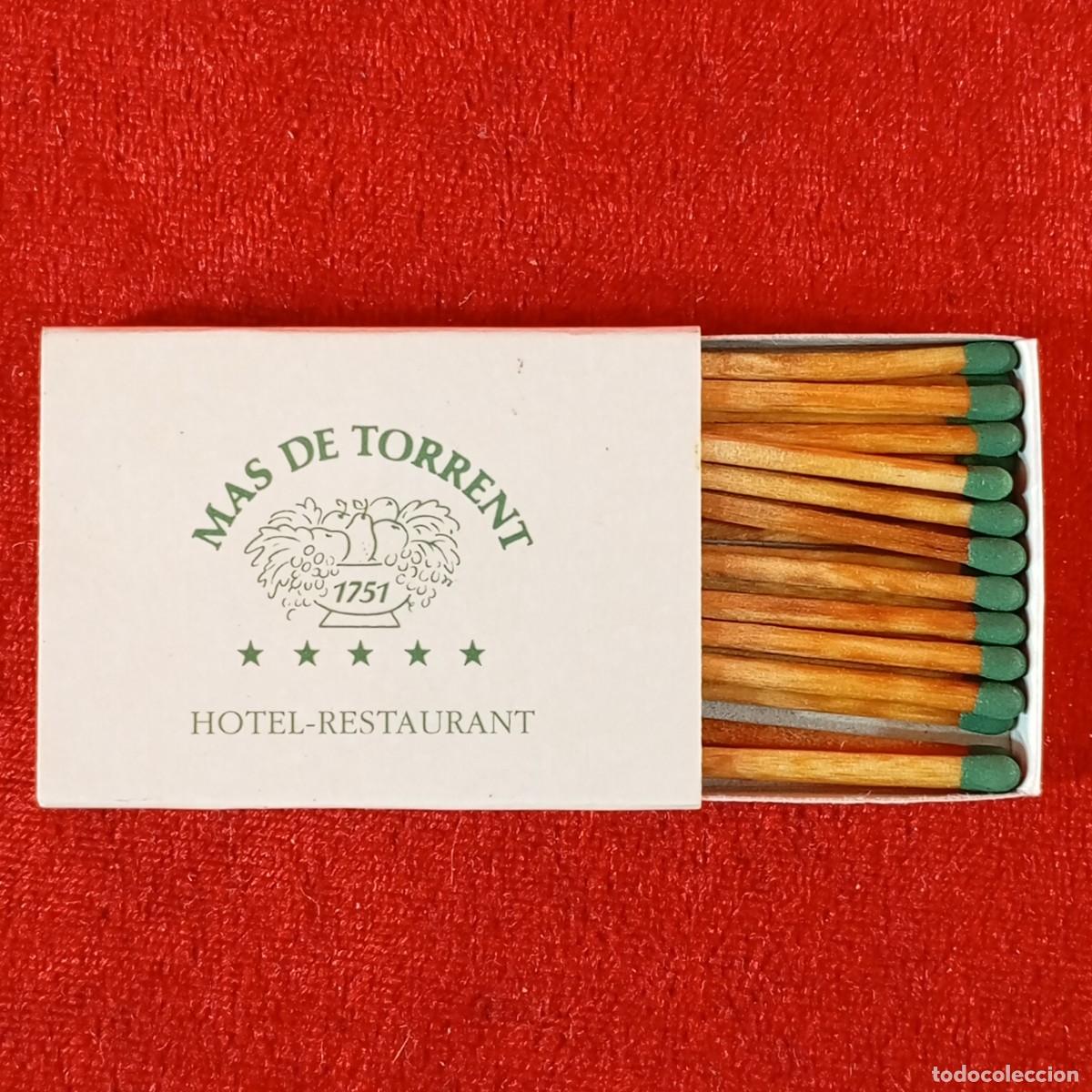 Cajas de cerillas: CAJA DE CERILLAS DEL HOTEL DE LUJO - MAS DE TORRENT - HOTEL-RESTAURANT - GIRONA