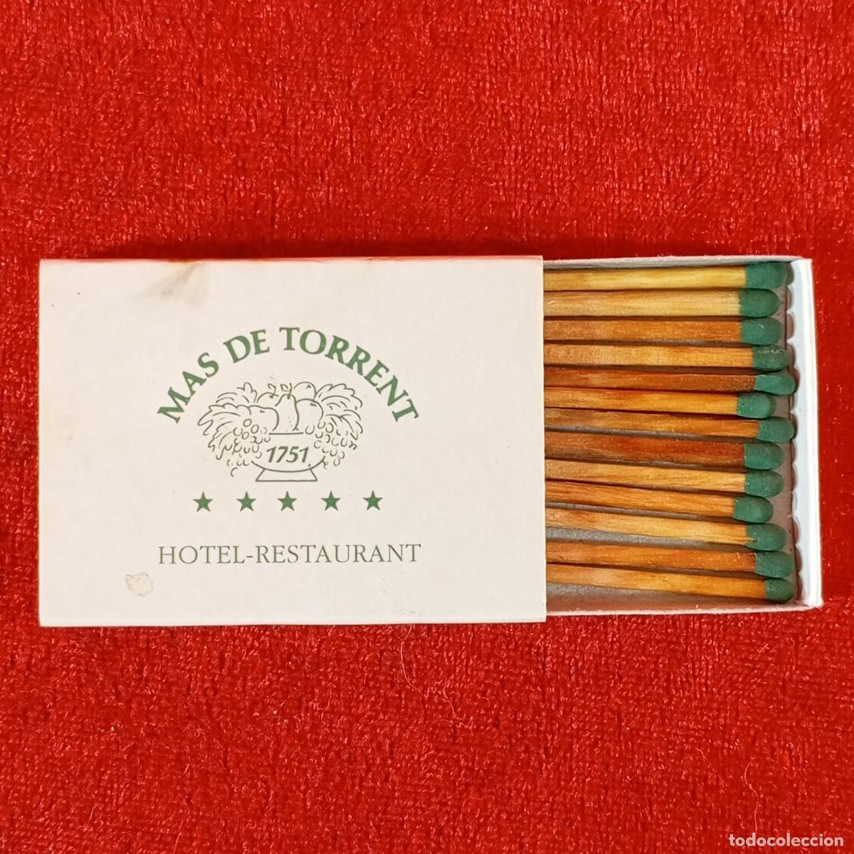 Cajas de cerillas: CAJA DE CERILLAS DEL HOTEL DE LUJO - MAS DE TORRENT - HOTEL-RESTAURANT - GIRONA