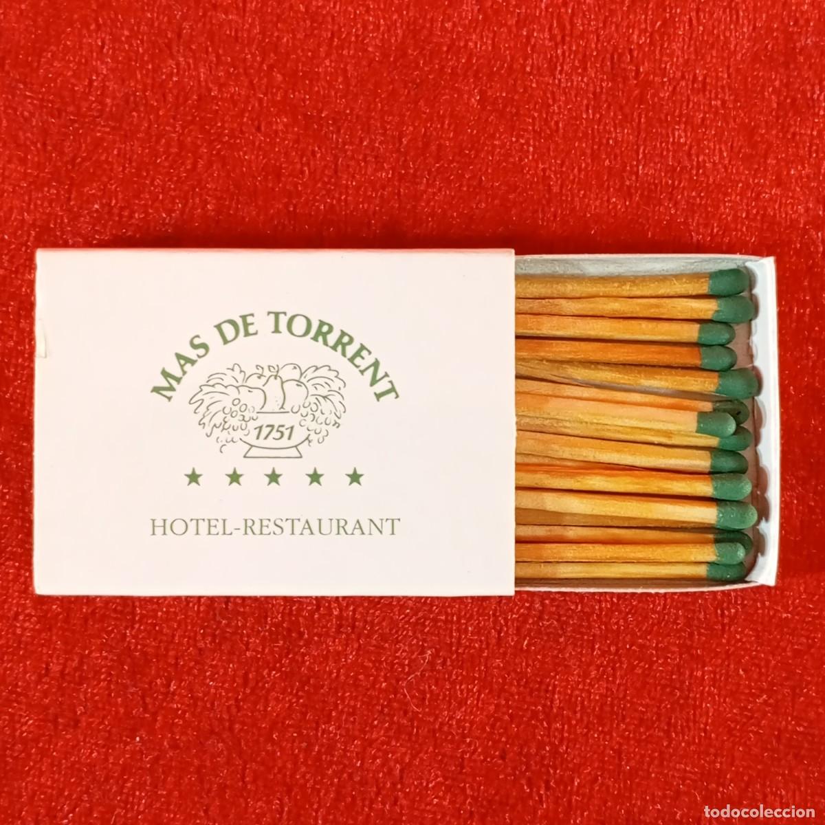 Cajas de cerillas: CAJA DE CERILLAS DEL HOTEL DE LUJO - MAS DE TORRENT - HOTEL-RESTAURANT - GIRONA