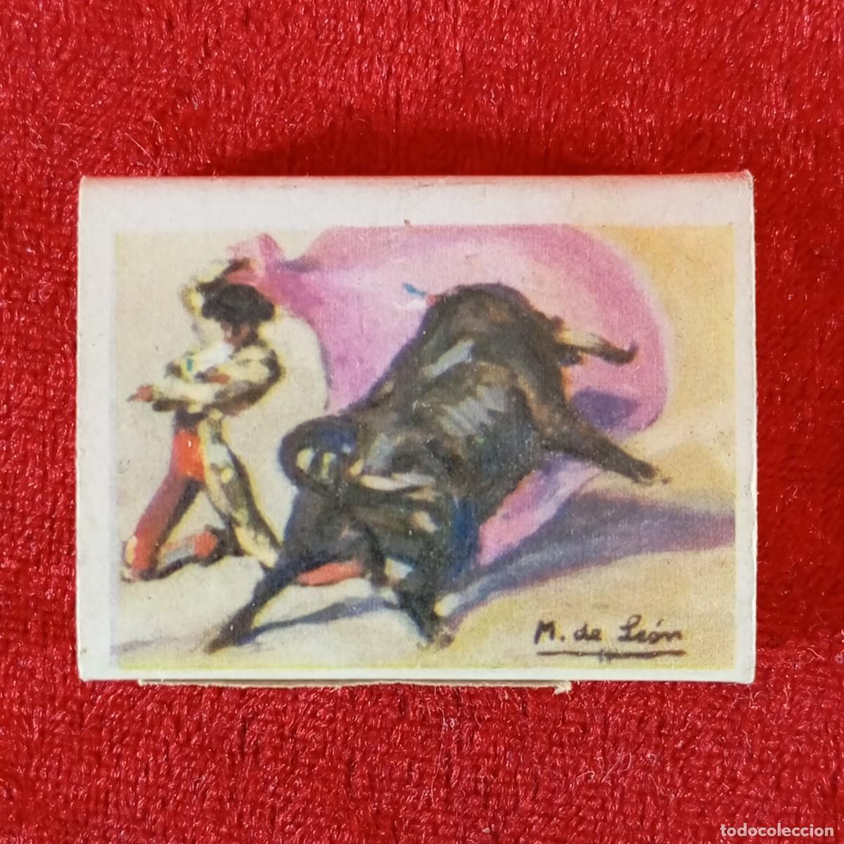Cajas de cerillas: CAJA DE CERILLAS - M. DE LE&Oacute;N - LARGA AFAROLADA DE RODILLAS - FERNANDO EL GALLO - TORERO - TOROS