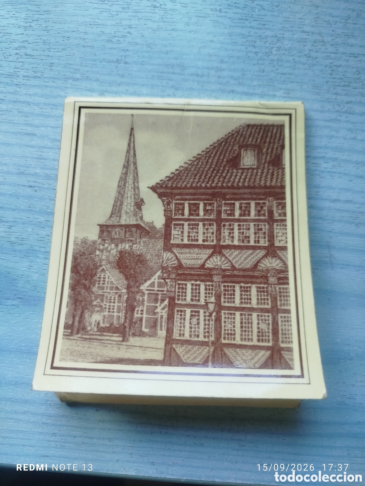 Streichholzschachteln: Antigua caja cerillas Hamburg 10 x 9cm