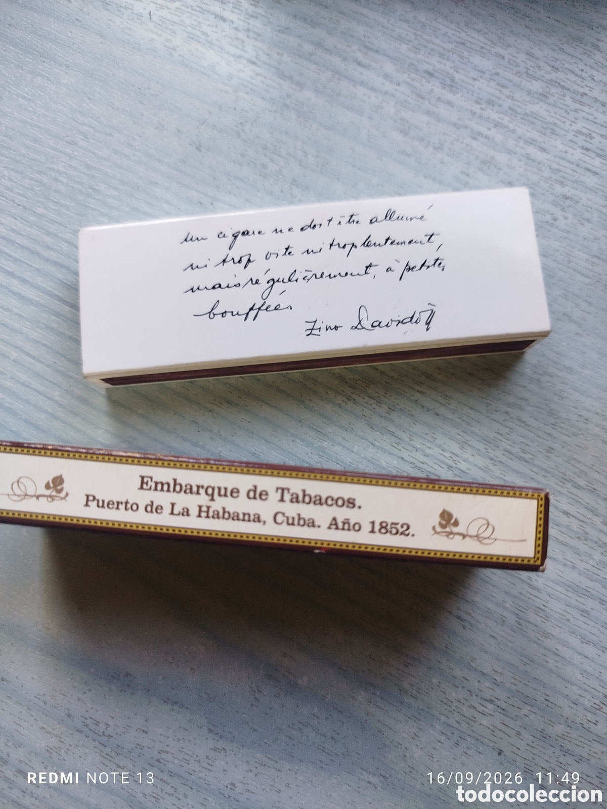 Cajas de cerillas: 2 cajas cerillas embarque y davidoff - Foto 2