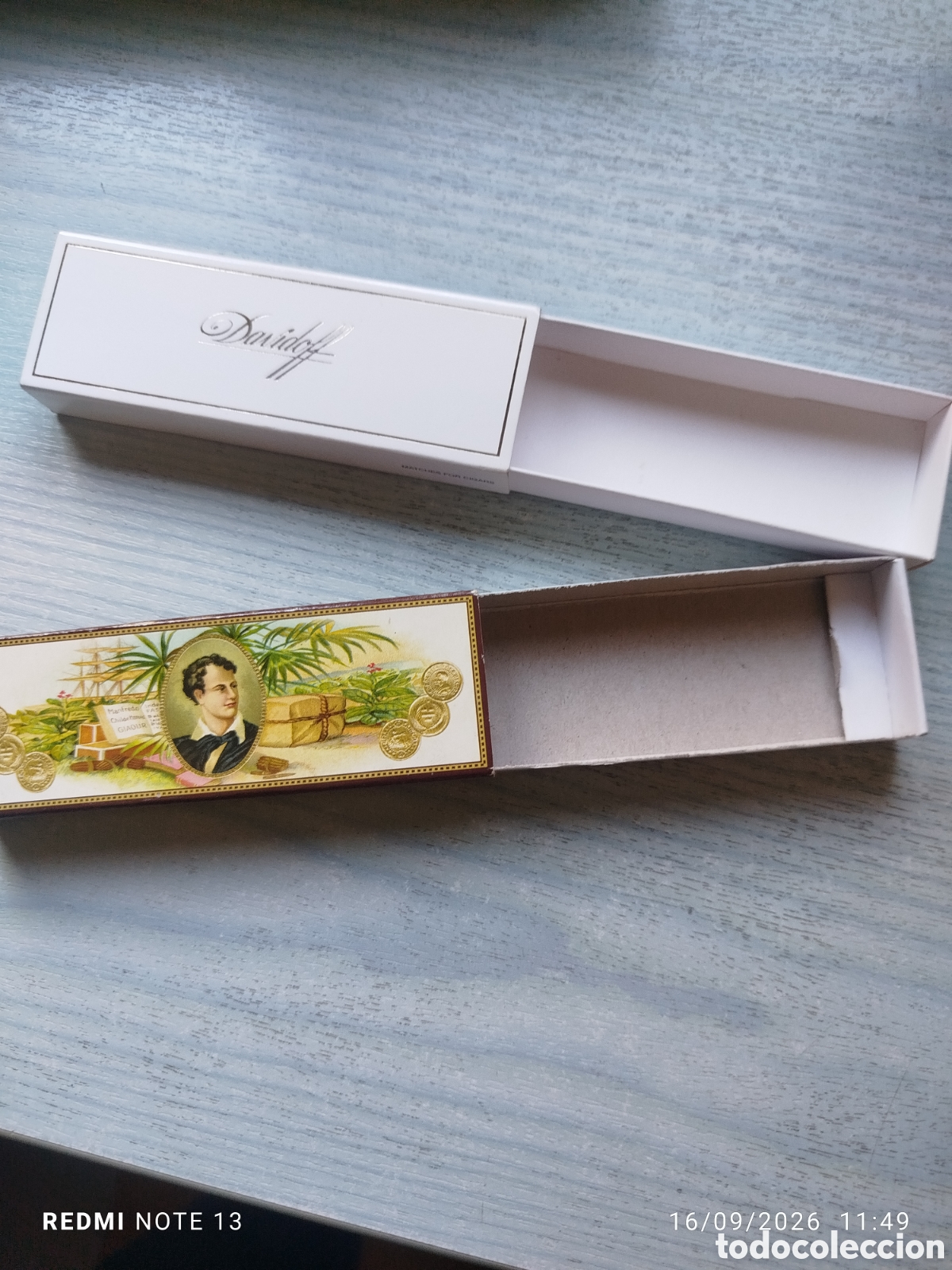 Cajas de cerillas: 2 cajas cerillas embarque y davidoff - Foto 3