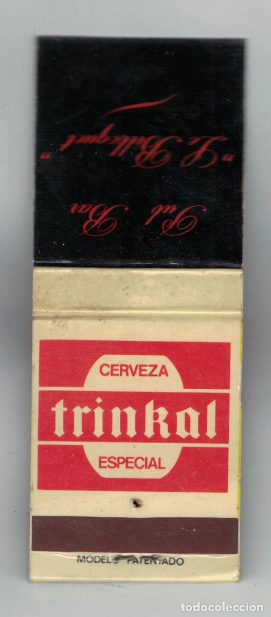 Cajas de cerillas: Caja de cerillas Pub Bar &ldquo;Le Bilboquet&rdquo; &ndash; Cerveza Trinkal Especial &ndash; a&ntilde;os 60‑70