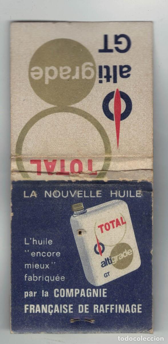 Matchboxes: Caja de cerillas Total Altigrade GT &ndash; Compagnie Fran&ccedil;aise de Raffinage &ndash; Francia &ndash; a&ntilde;os 60