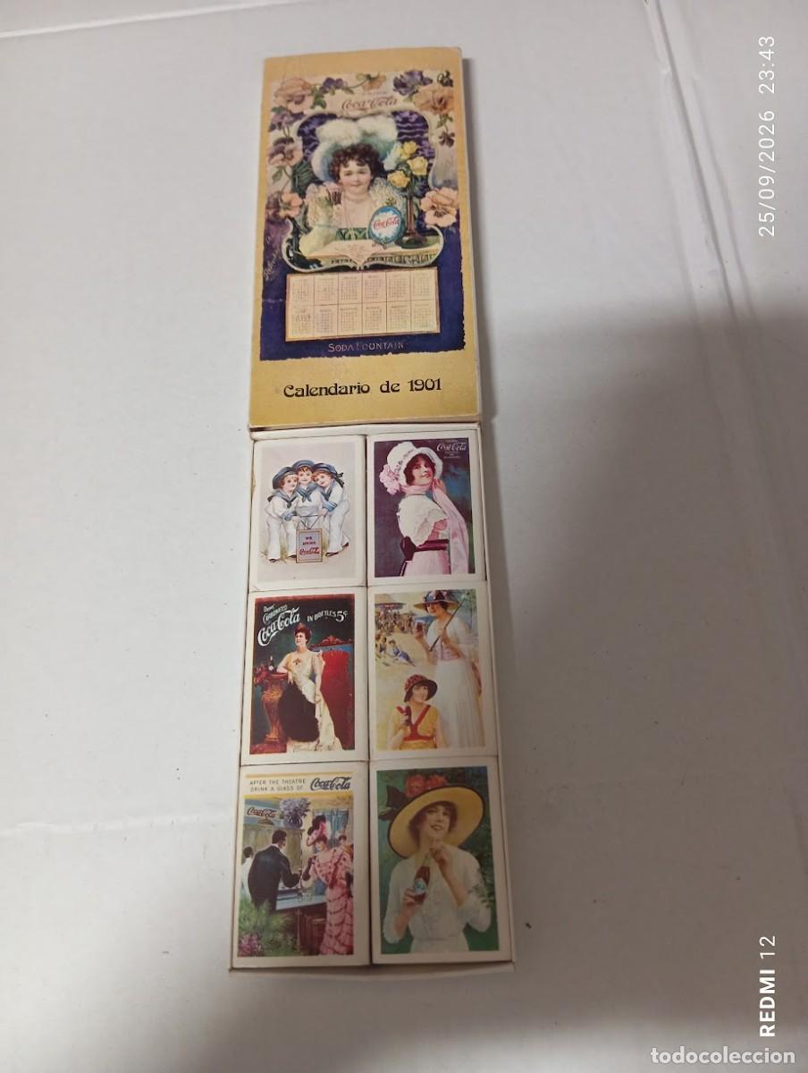 Cajas de cerillas: CAJA GRANDE CON 6 CAJAS DE CERILLAS COCA COLA CALENDARIO 1901