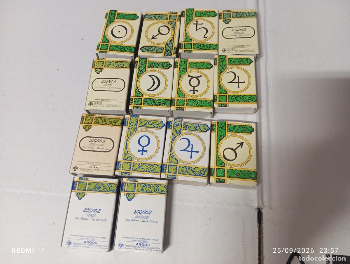 Cajas de cerillas: LOTE 14 CAJAS DE CERILLAS SIGNOS