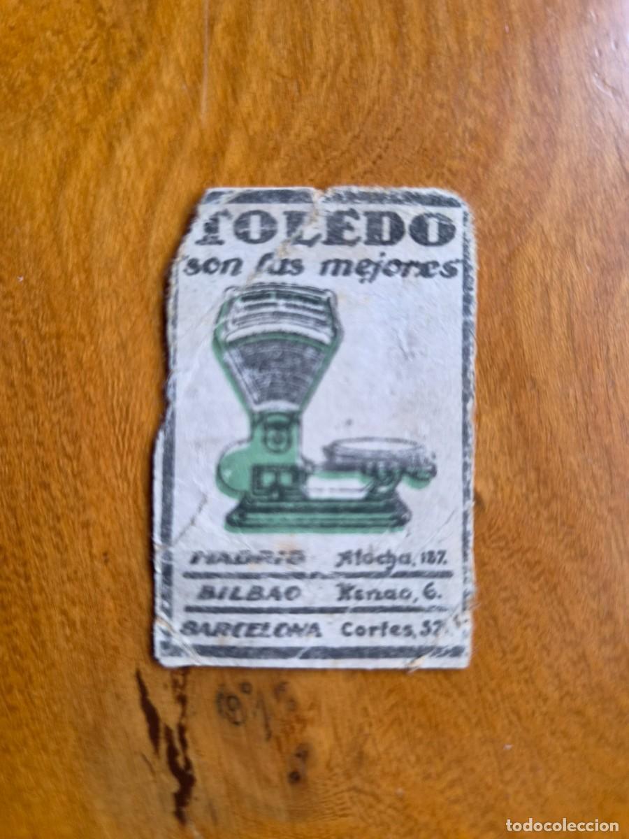 Cajas de cerillas: BASCULAS TOLEDO - ANTIGUO CROMO PUBLICITARIO CAJA CERILLAS A&Ntilde;OS 20