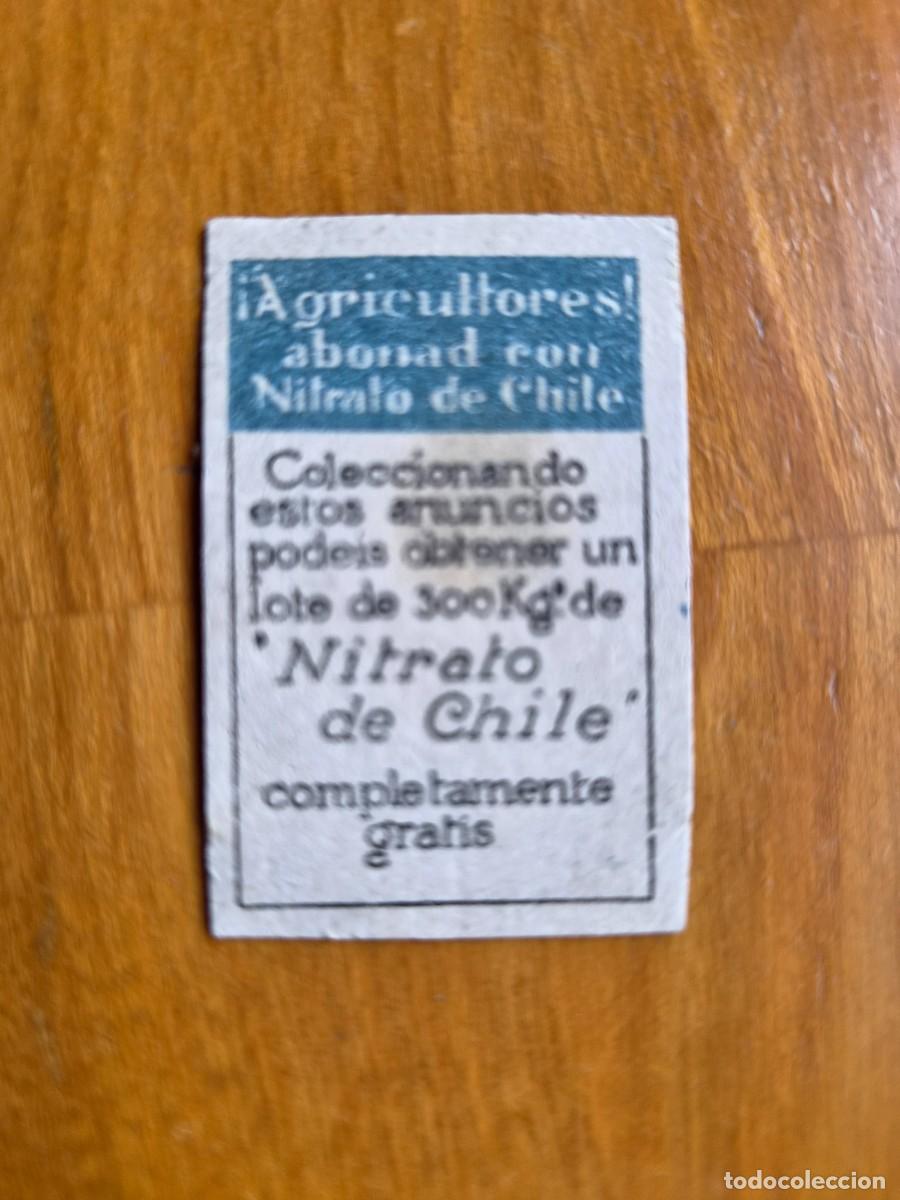 Streichholzschachteln: NITRATO DE CHILE - ANTIGUO CROMO PUBLICITARIO CAJA CERILLAS A&Ntilde;OS 20