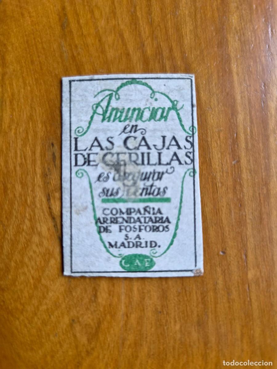 Cajas de cerillas: Compa&ntilde;&iacute;a Arrendataria de Fosforos, S.A. CAF- Antiguo cromo publicitario cerillas a&ntilde;os 20