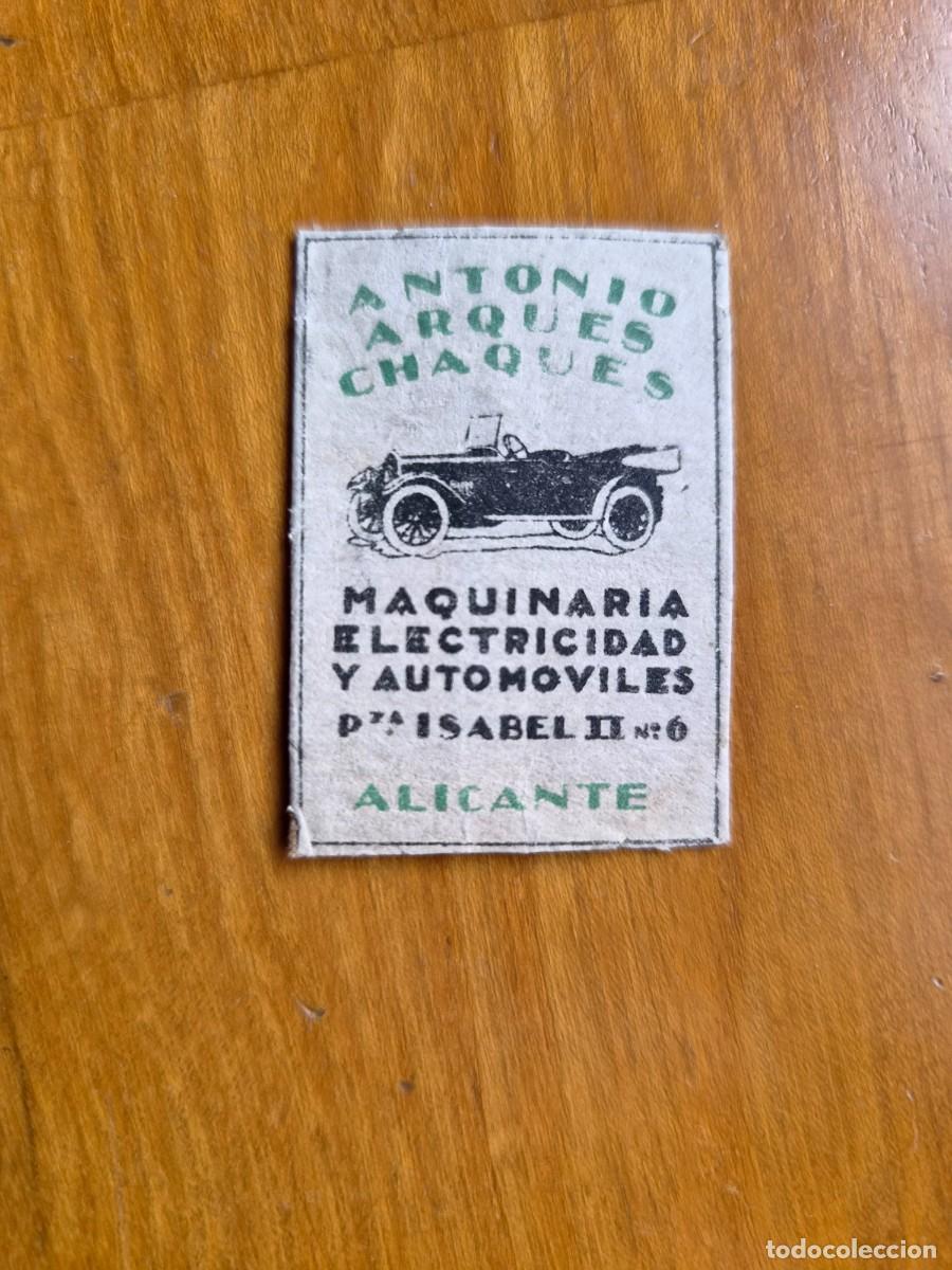 Cajas de cerillas: ANTONIO ARQUES - ANTIGUO CROMO PUBLICITARIO CAJA CERILLAS A&Ntilde;OS 20