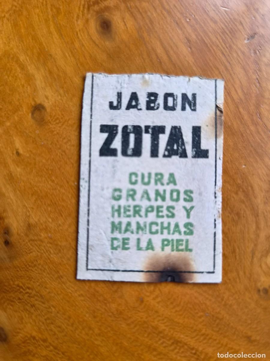 Cajas de cerillas: JABON ZOTAL - ANTIGUO CROMO PUBLICITARIO CAJAS CERRILLAS A&Ntilde;OS 20