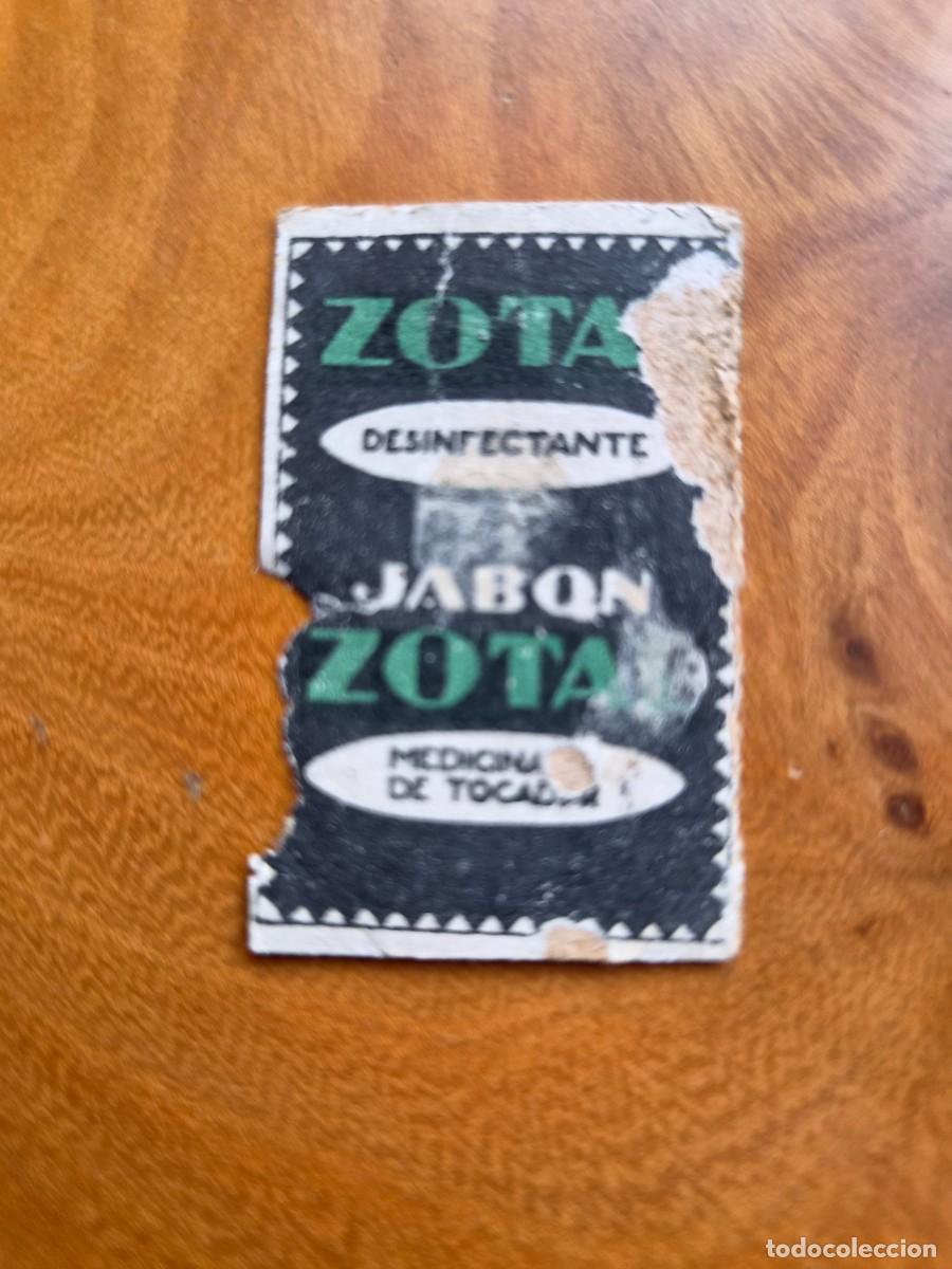 Cajas de cerillas: JABON ZOTAL - ANTIGUO CROMO PUBLICITARIO CAJAS CERRILLAS A&Ntilde;OS 20