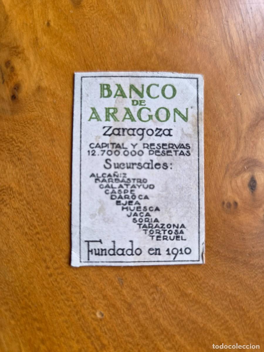 Cajas de cerillas: BANCO DE ARAGON - ANTIGUO CROMO PUBLICITARIO CAJAS CERRILLAS A&Ntilde;OS 20