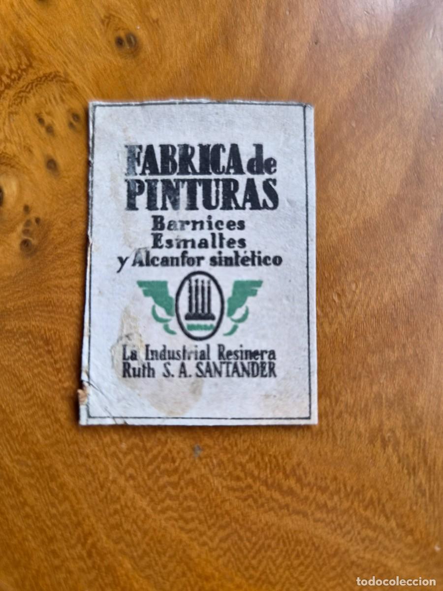 Cajas de cerillas: FCA. PINTURAS; INDUSTRIAL RESINERA RUTH - ANTIGUO CROMO PUBLICITARIO CAJAS CERRILLAS A&Ntilde;OS 20