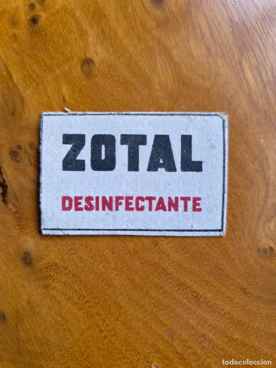 Cajas de cerillas: DESINFECTANTE ZOTAL - ANTIGUO CROMO PUBLICITARIO CAJAS CERRILLAS A&Ntilde;OS 20