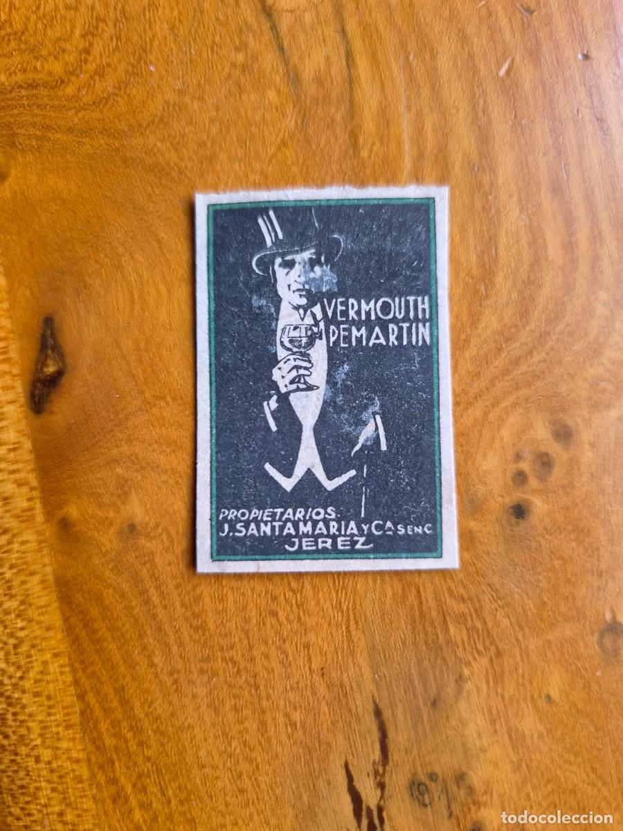 Cajas de cerillas: ANTIGUO CROMO PUBLICITARIO CAJAS CERRILLAS A&Ntilde;OS 20 - VERMOUTH PEMARTIN