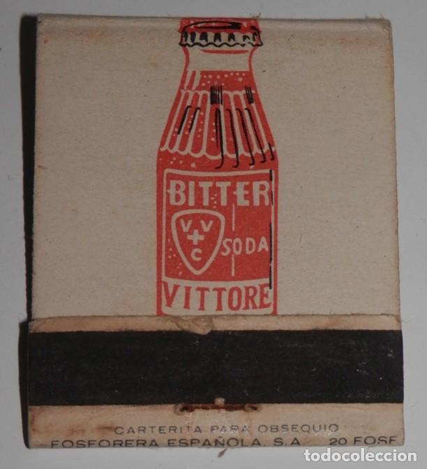 Cajas de cerillas: UNA ANTIGUA CAJA DE CERILLAS DEL BITTER VITTORE