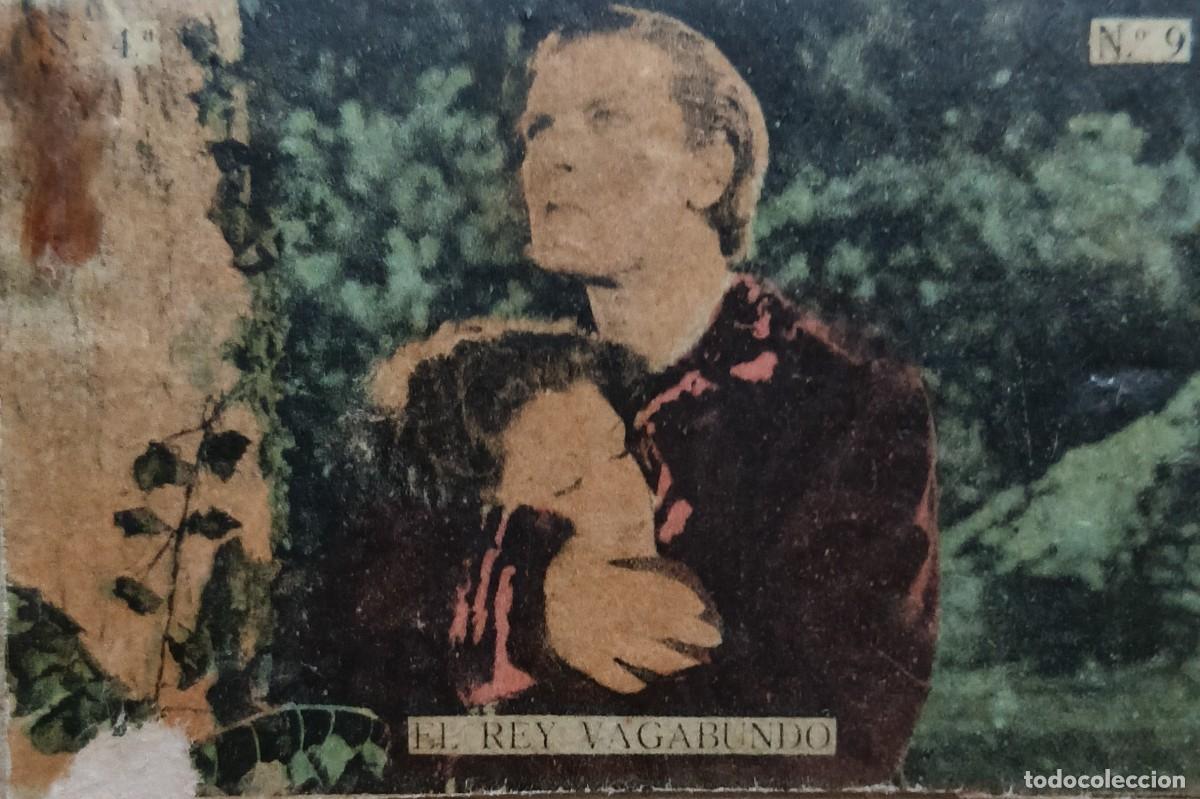 Cajas de cerillas: portada n&ordm; 9- CAJA DE CERILLAS- serie 4 caf-escenas cine americano-EL REY VAGABUNDO