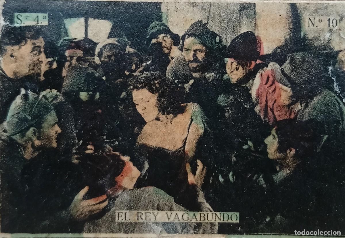Cajas de cerillas: portada n&ordm; 10- CAJA DE CERILLAS- serie 4 caf-escenas cine americano-EL REY VAGABUNDO