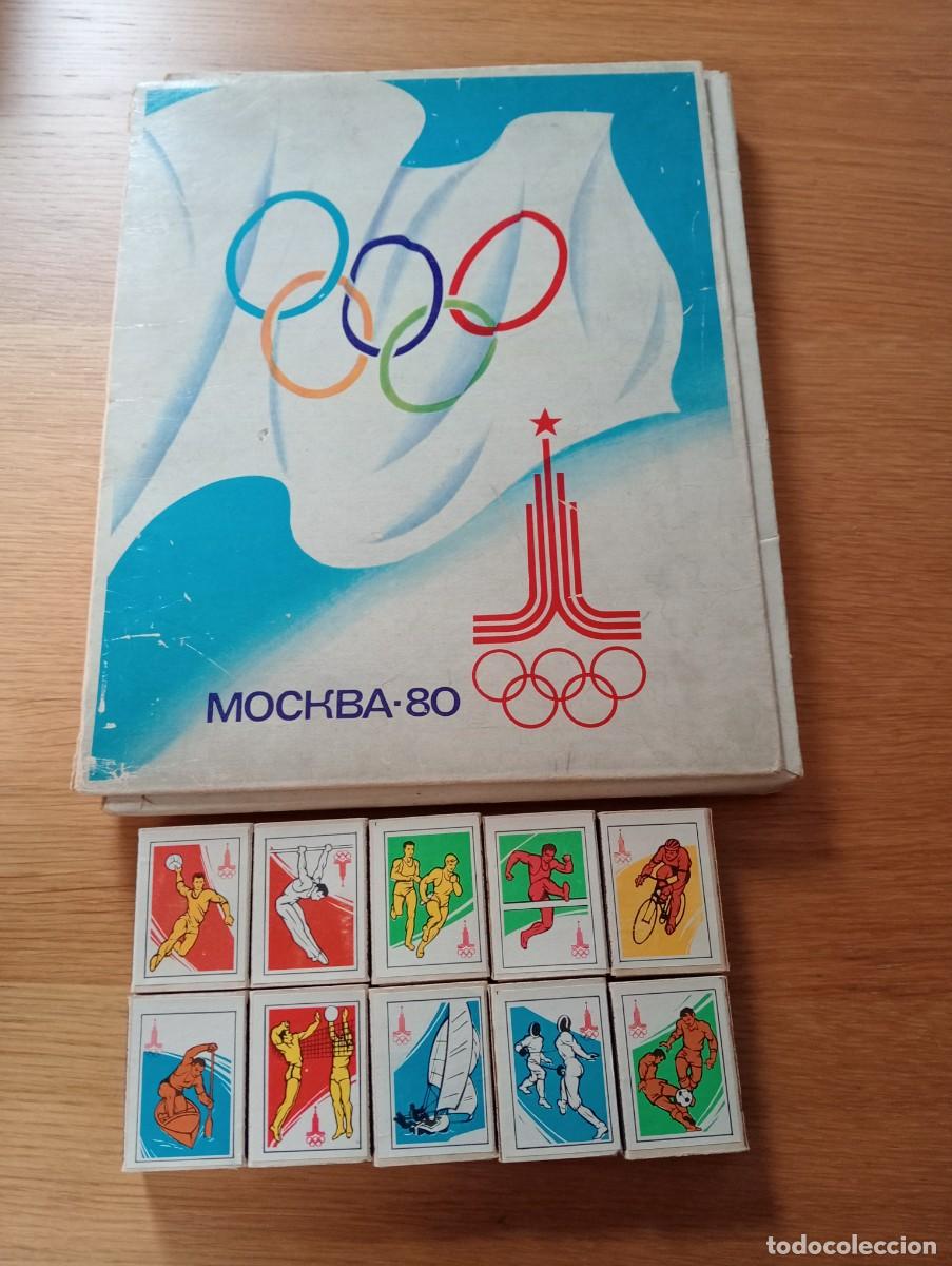 Matchboxes: ESTUCHE CON 28 CAJAS DE CERILLAS CONMEMORATIVAS DE LAS OLIMPIADAS DE MOSC&Uacute; DE 1980.