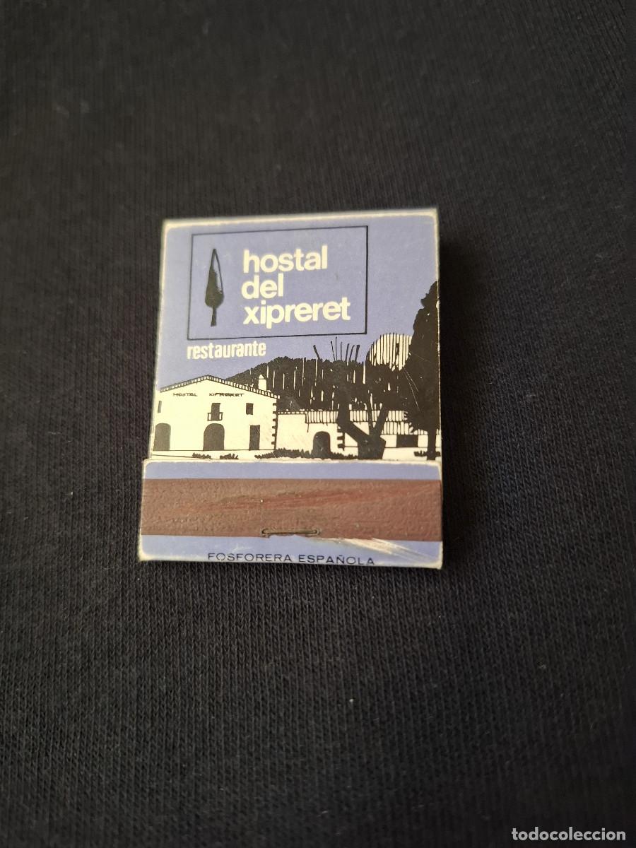 Cajas de cerillas: Caja de cerillas Hostal del Xipreret Vallirana Barcelona restaurante