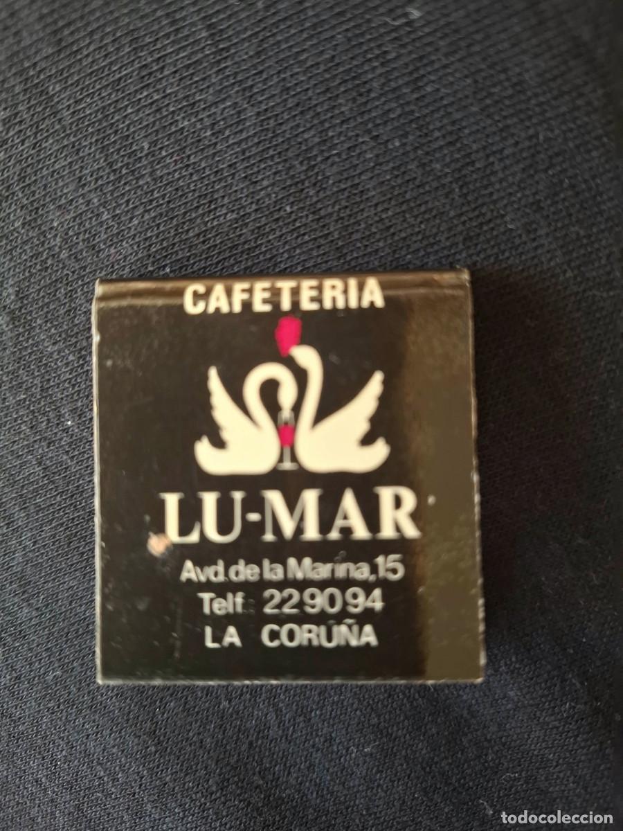 Cajas de cerillas: Caja de cerillas cafeter&iacute;a Lu-mar Avenida de la Marina Coru&ntilde;a