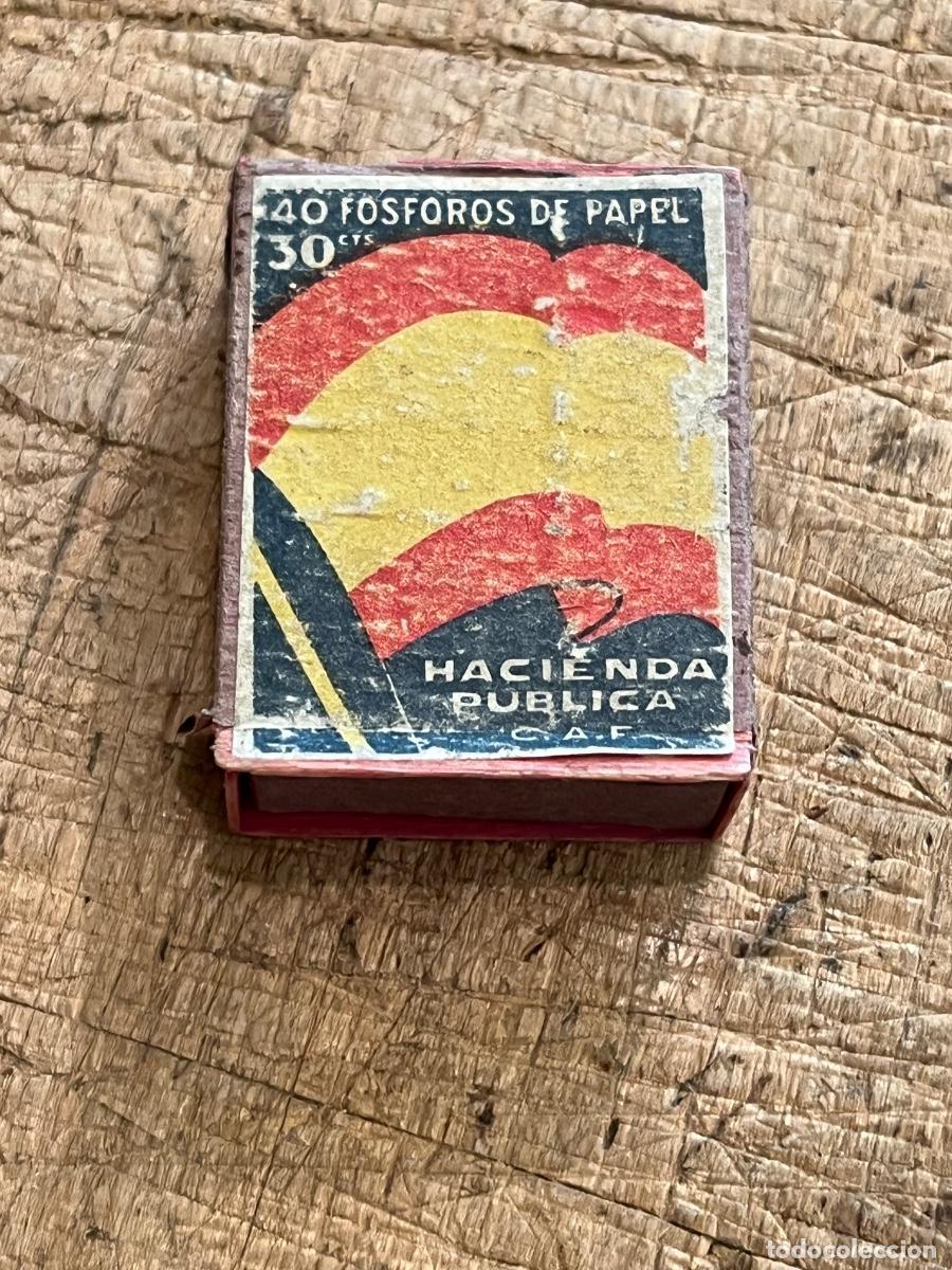 Matchboxes: ANTIGUA CAJA DE CERILLAS BANDERA DE ESPA&Ntilde;A