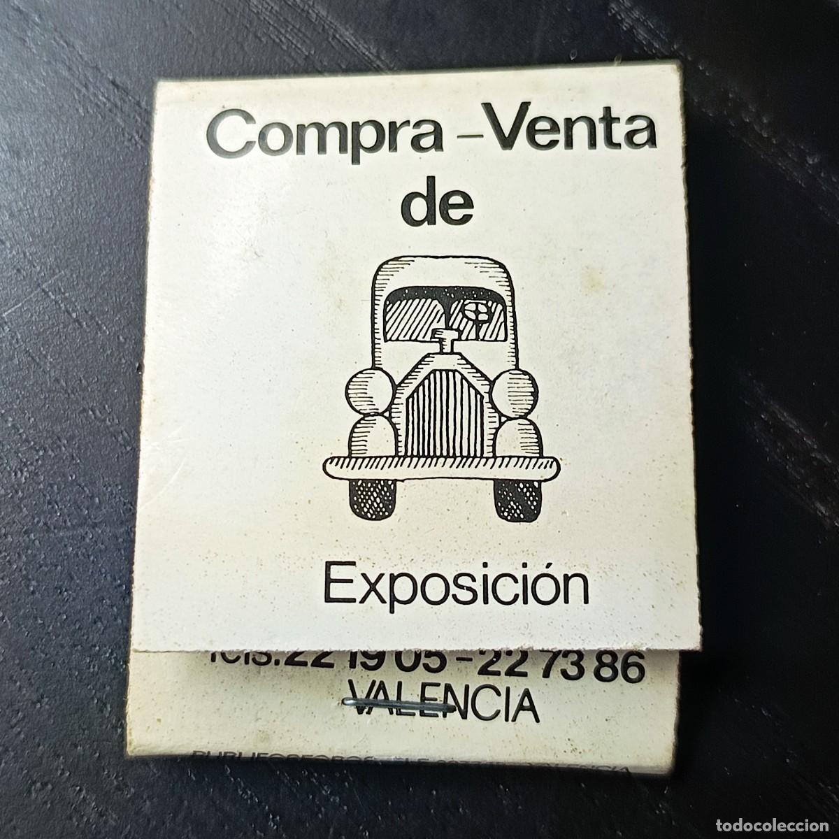 Cajas de cerillas: Caja de cerillas publicitaria Autom&oacute;viles Alcaraz Garaje Canarias Valencia a&ntilde;os 60‑70