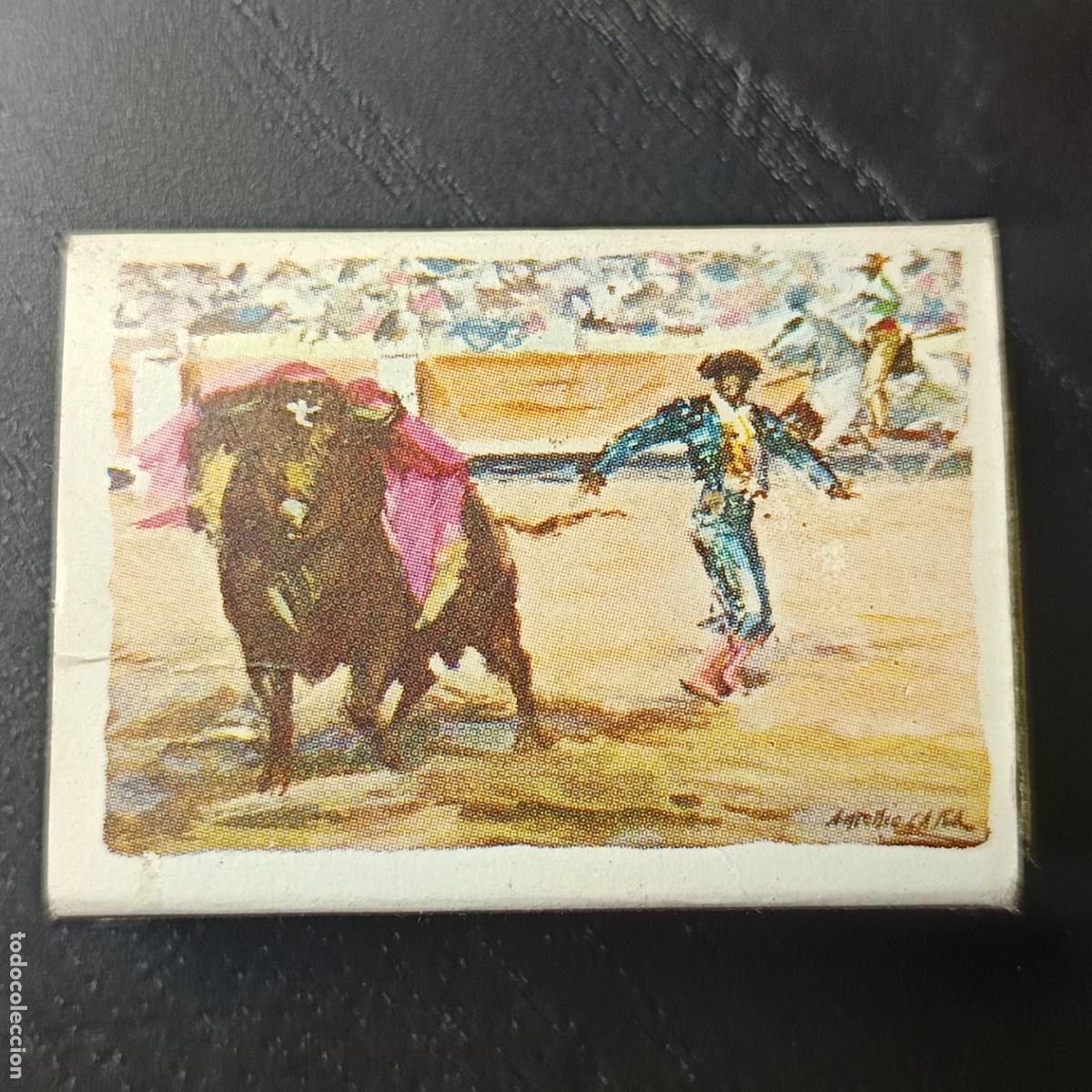 Cajas de cerillas: Caja de cerillas vintage Estampas Taurinas Fosforera Espa&ntilde;ola n&ordm; 3 M. Morales a&ntilde;os 50‑60