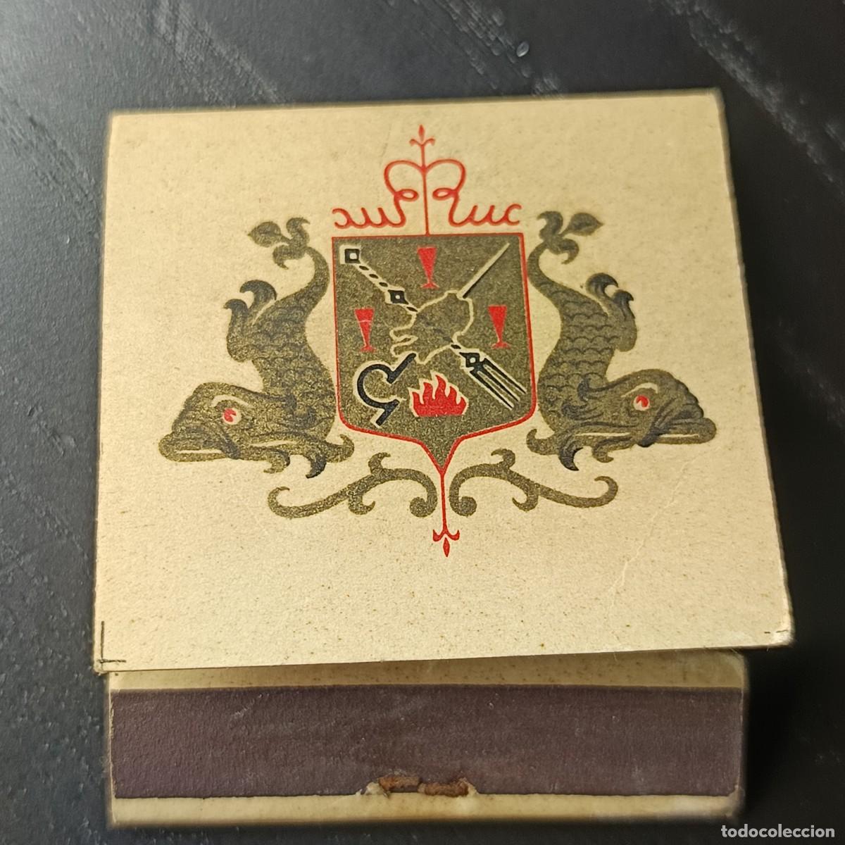 Cajas de cerillas: Caja de cerillas vintage Pavillon Dauphine Par&iacute;s Bois de Boulogne a&ntilde;os 50‑60