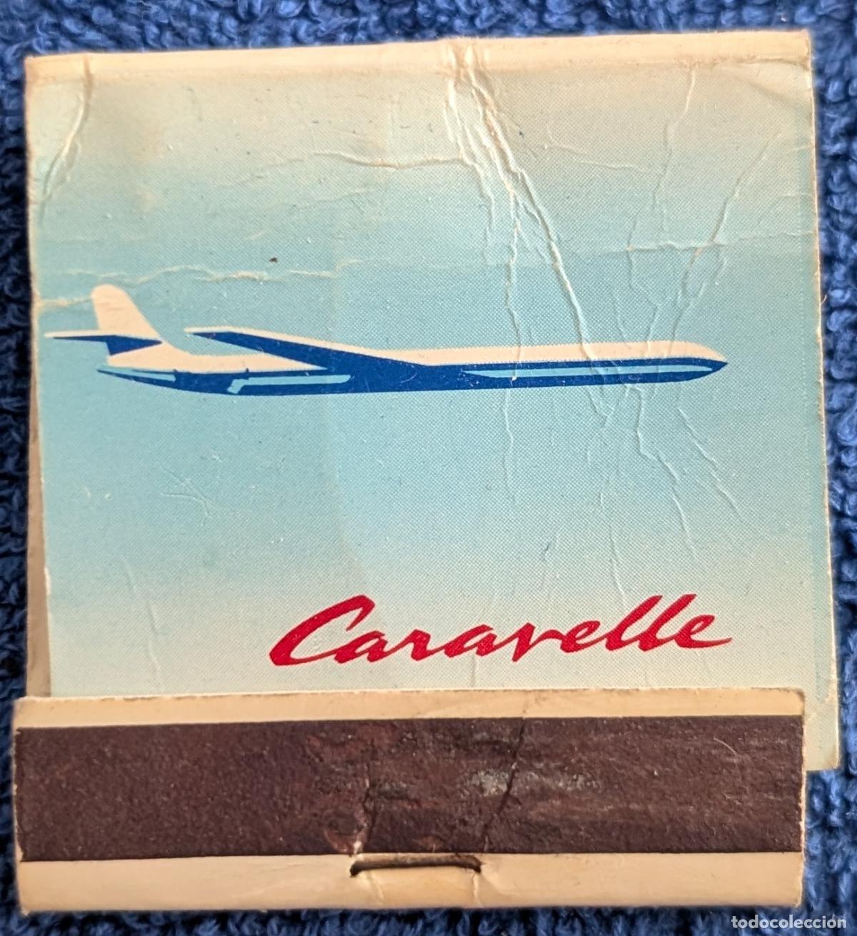 Bo&icirc;tes d'Allumettes: Antigua cajetilla de cerillas con f&oacute;sforos - Caravelle - Boeing-Jet Intercontinental