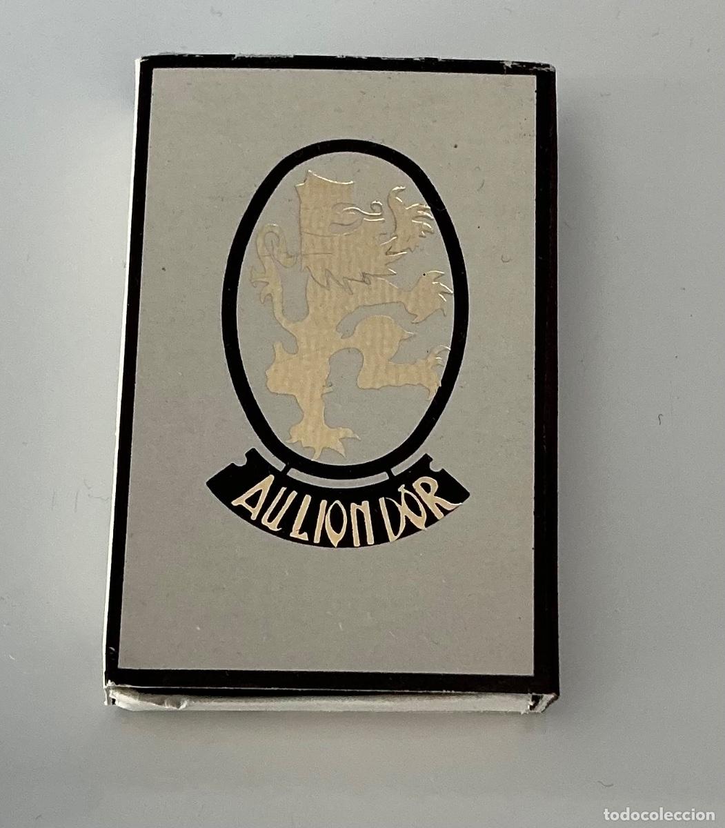 Cajas de cerillas: Antigua caja cerillas restaurante Au Lion d'Or (Cologny, Suiza) - Chef Henri Large - Allubox Neuch&acirc;t