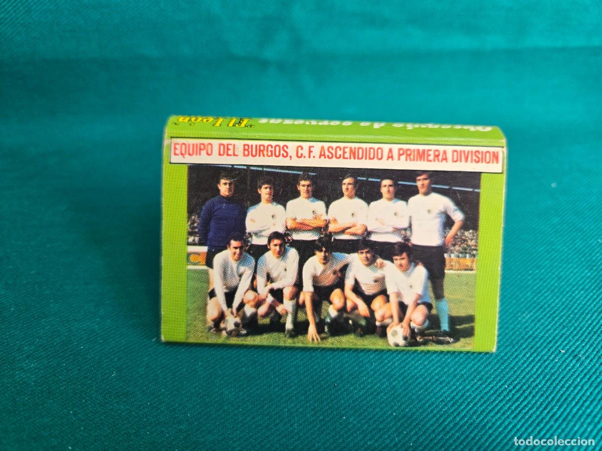 Cajas de cerillas: CAJA DE CERILLAS BURGOS CF ASCENSO A PRIMERA DIVISION , CERVEZAS EL LEON