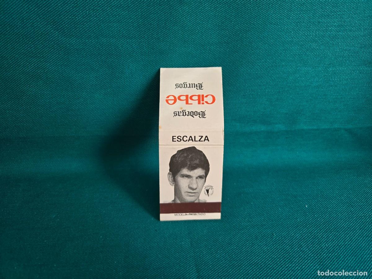 Cajas de cerillas: CAJA DE CERILLAS CON JUGADOR DEL BURGOS CLUB DE FUTBOL, TEMPORADA 1971-1972, ESCALZA
