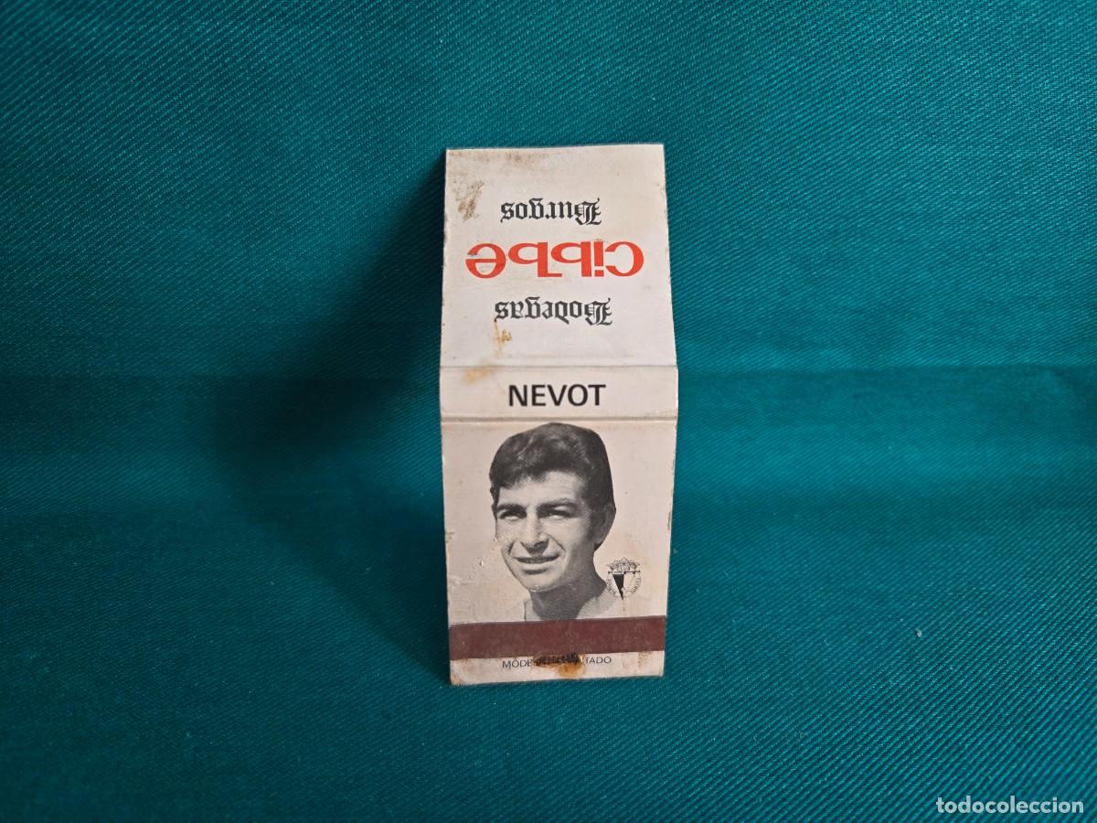 Cajas de cerillas: CAJA DE CERILLAS CON JUGADOR DEL BURGOS CLUB DE FUTBOL, TEMPORADA 1971-1972, NEVOT