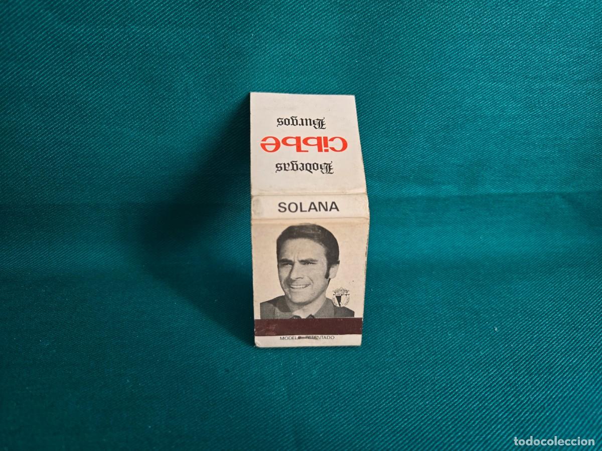 Cajas de cerillas: CAJA DE CERILLAS CON JUGADOR DEL BURGOS CLUB DE FUTBOL, TEMPORADA 1971-1972, SOLANA