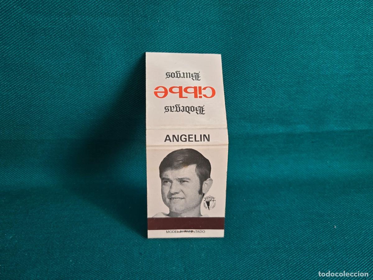 Cajas de cerillas: CAJA DE CERILLAS CON JUGADOR DEL BURGOS CLUB DE FUTBOL, TEMPORADA 1971-1972, ANGELIN