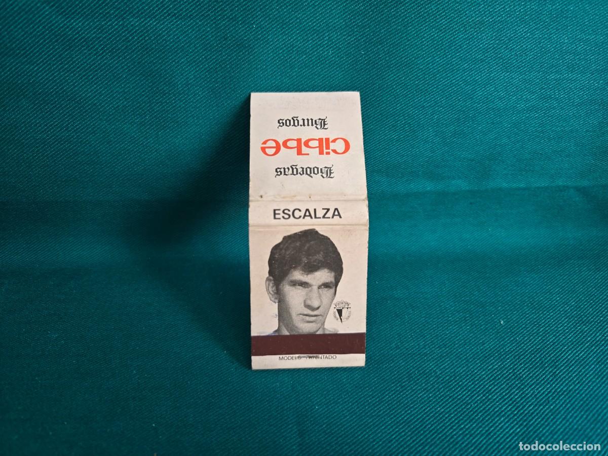 Cajas de cerillas: CAJA DE CERILLAS CON JUGADOR DEL BURGOS CLUB DE FUTBOL, TEMPORADA 1971-1972, ESCALZA